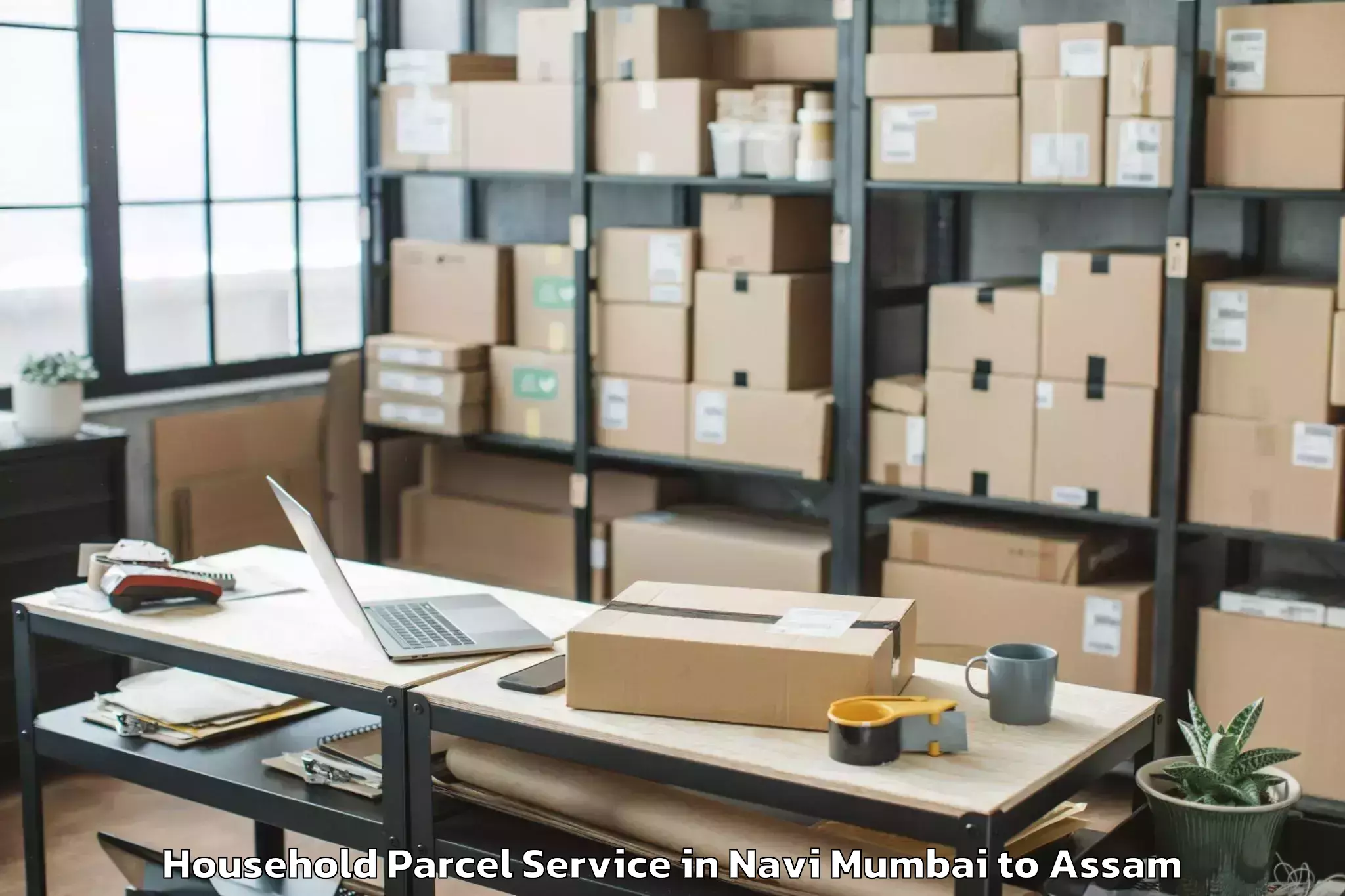 Book Your Navi Mumbai to Lilabari Airport Ixi Household Parcel Today